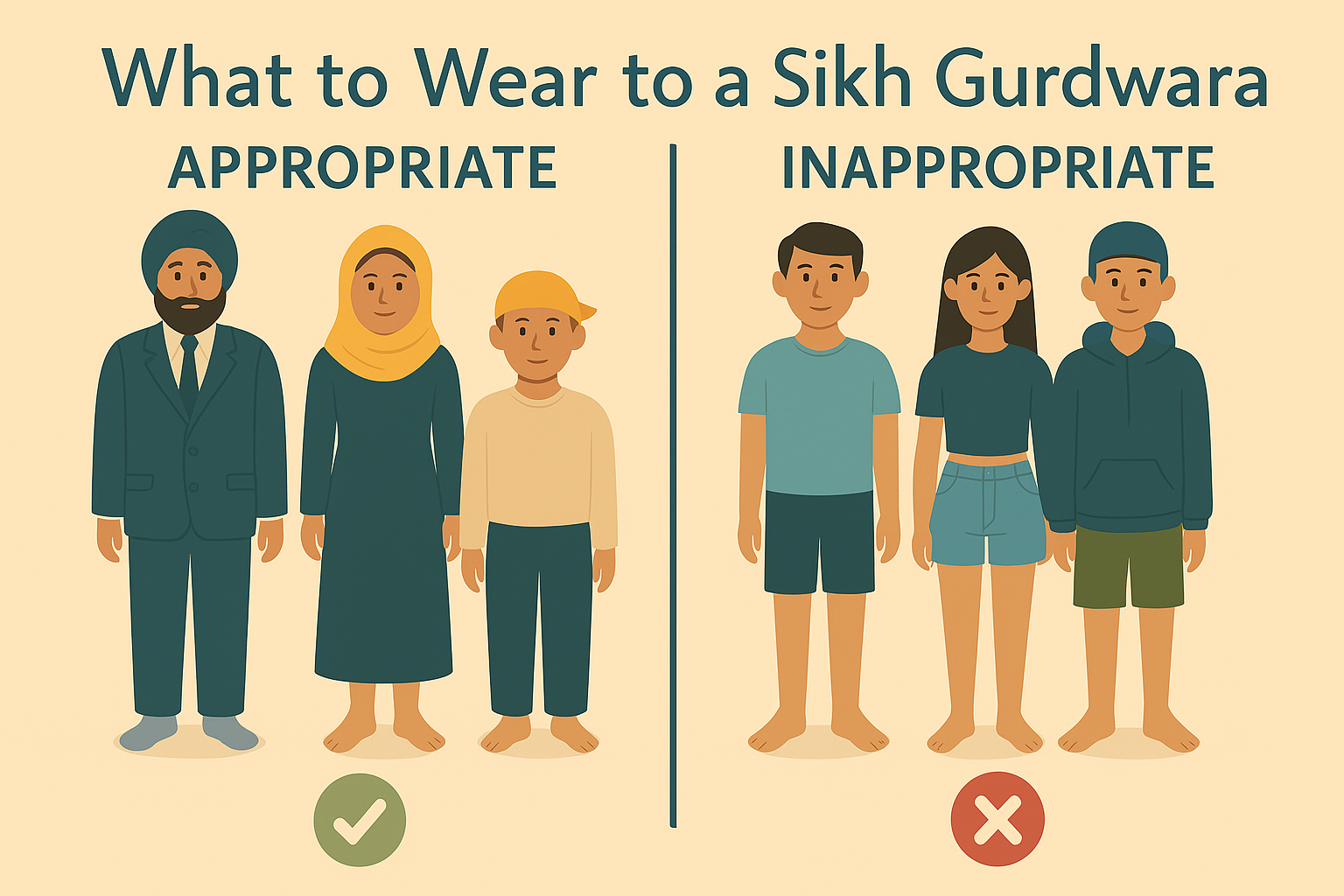 Dress Code Example for Gurdwara Visitors